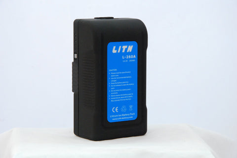 Lith L-260 Li-Ion High Capacity Battery for Red, Sony, Arri Black Magic, Canon or Phantom cameras.