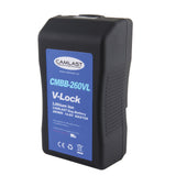 Camlast battery 260 watt hours for use with Red, Sony, Arri, Canon, Blackmagic professional cinema cameras, broadcast cameras and accessories