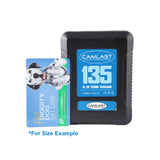 Camlast battery 135 watt hours for use with Red, Sony, Arri, Canon, Blackmagic professional cinema cameras, braodcast cameras and accessories