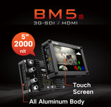PortKeys BM5 5" 2000 NIT High Bright HDMI/3G-SDI Monitor for Blackmagic BMPCC/PC, Ursa Mini